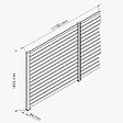 MON MARCHE DECO - Kit Clôture SLIM PVC Blanc H. 180 cm x L. 11.10 m - 15 Lisses claire-voie - vignette