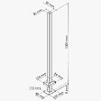 MON MARCHE DECO - Platine pour poteau de clôture PVC SLIM 100 cm - vignette
