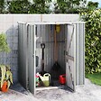 VIDAXL - vidaXL Abri à outils de jardin Gris 161x89x161 cm Acier galvanisé - vignette