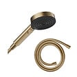 HANSGROHE - Pommeau de douche Pulsify Select EcoSmart 105 3 jets relaxation + Flexible 160 cm Isiflex Bronze brossé - vignette