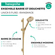HANSGROHE - Ensemble barre de douche Unica S Puro + Flexible + Pommeau de douche Raindance Select S Bronze Brossé - vignette
