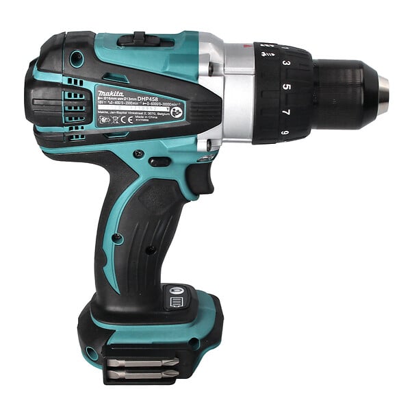 MAKITA - Perceuse visseuse à percussion sans fil 18V Li-ion MAKITA DHP458ZJ (machine seule, avec MAKPAC) - large