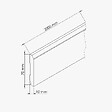 TECNOPROFILS - Plinthe MDF 2 m - Chêne Naturel - Lot de 5 - 70 x 10 mm - vignette