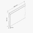 TECNOPROFILS - Plinthe MDF 2 m - Blanc - Lot de 5 - 100 x 10 mm - vignette