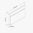 TECNOPROFILS - Plinthe MDF 2 m - Chêne Naturel - Lot de 5 - 80 x 14 mm - vignette