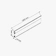 TECNOPROFILS - Plinthe Passe-Câble PVC 50 mm - Blanc - 1 m, Lot de 5 - vignette