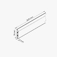 TECNOPROFILS - Plinthe Passe-Câble PVC 80 mm - Chêne Naturel - 2.60 m, Lot de 5 - vignette