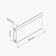 MON MARCHE DECO - Goulotte TV Cache-Câble Adhésive Carrée PVC - L. 1,20 m - Anthracite - vignette