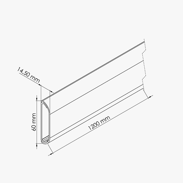 MON MARCHE DECO - Goulotte TV Cache-Câble Adhésive Arrondie PVC - L. 1,20 m - Anthracite - large
