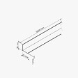 TECNOPROFILS - Cornière PVC - Longueur 2.60 m - Blanc - Lot de 5 - 2 x 2 cm - vignette