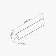 TECNOPROFILS - Quart de Rond PVC Cellulaire - Longueur 1 m - Gris - vignette