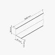 TECNOPROFILS - Cornière PVC - Longueur 2.60 m - Blanc - Lot de 5 - 3 x 3 cm - vignette