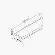 TECNOPROFILS - Champlat PVC Cellulaire 45 mm - Longueur 1 m - Gris - vignette