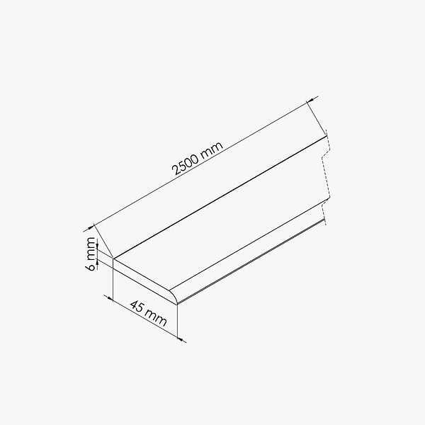 TECNOPROFILS - Champlat PVC Cellulaire 45 mm - Longueur 2.50 m - Lot de 5 - Sable - large