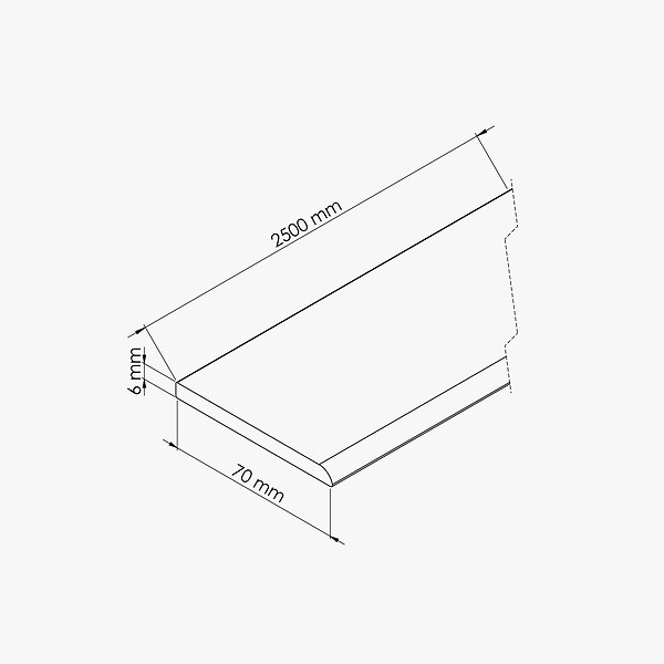 TECNOPROFILS - Champlat PVC Cellulaire 70 mm - Longueur 2.50 m - Lot de 5 - Sable - large