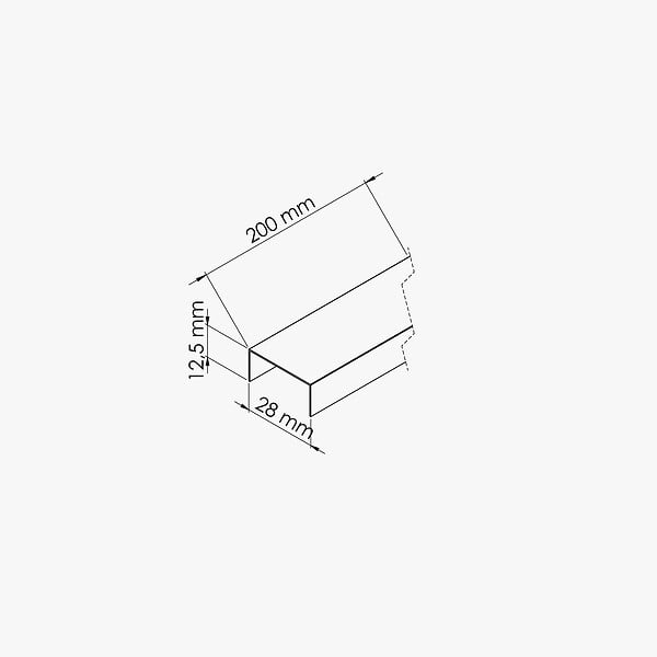 MON MARCHE DECO - Profilé U Décoratif pour Panneau Tasseau Bois - Cuivré - 20 cm - large