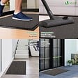 VOUNOT - Tapis de porte paillasson 40x60cm Anthracite - vignette