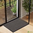 VOUNOT - Tapis de porte paillasson 90x120cm Anthracite - vignette