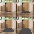 VOUNOT - Tapis de porte paillasson 90x120cm Anthracite - vignette