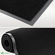 VOUNOT - Lot de 2 Tapis de porte paillasson 40x60cm Noir - vignette