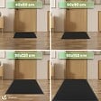 VOUNOT - Tapis de porte paillasson 40x60cm Noir - vignette