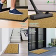 VOUNOT - Tapis de porte paillasson 90x150cm Beige - vignette