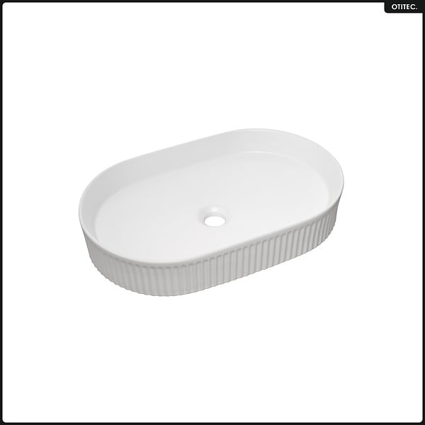 OTITEC - Ensemble de meubles sous vasque - 120 cm - avec Plan - Vasque - Colonne - OLIVE - Chêne - large