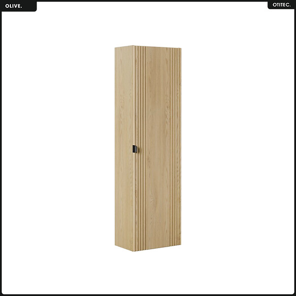 OTITEC - Ensemble de meubles sous vasque - 120 cm - avec Plan - Vasque - Colonne - OLIVE - Chêne - large