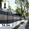 DECKLINEA - Kit clôture aluminium sur muret poteau sur platines - BAHIA & CRUZ Argent H-1,2m - vignette