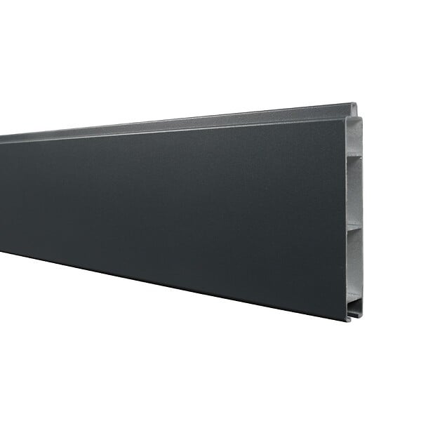 DECKLINEA - Kit clôture aluminium sur muret poteau sur platines - BAHIA & CRUZ Argent H-1,2m - large