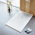 SANYCCES - Receveur de douche 100 x 120 cm extra plat STRATO surface ardoisée rectangulaire blanc - vignette