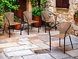 JARDILINE - Lot de 4 Fauteuil en jardin en résine tressée imitation rotin Cocos - Jardiline - vignette