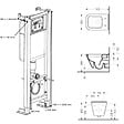 SIAMP - Pack WC suspendu bati siamp autoportant universel + cuvette avec bride Diago - vignette