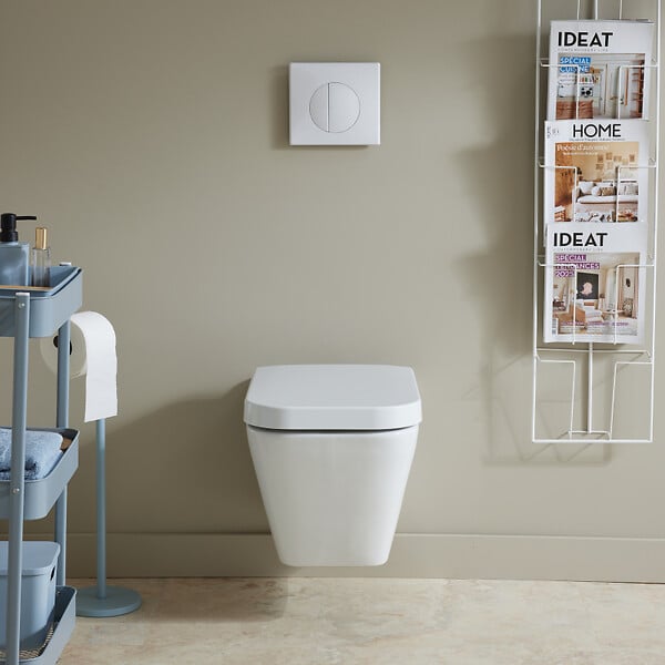 SIAMP - Pack WC suspendu bati siamp autoportant universel + cuvette avec bride Diago - large
