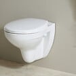 GODART - Cuvette WC suspendu NF avec bride en céramique + abattant blanc - Sydney - vignette