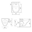 GODART - Cuvette WC suspendu NF avec bride en céramique + abattant blanc - Sydney - vignette