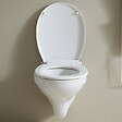 GODART - Cuvette WC suspendu NF avec bride en céramique + abattant blanc - Sydney - vignette