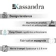 KASSANDRA - Paroi de douche fixe FRESH PERIMETRAL noire verre cannelé 90 cm - vignette