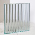KASSANDRA - Paroi de douche fixe FRESH PERIMETRAL noire verre cannelé 100 cm - vignette