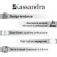 KASSANDRA - Paroi de douche fixe FRESH PERIMETRAL noire verre cannelé 100 cm - vignette