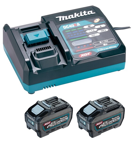 MAKITA - Pack XGT composé de 2 Batteries BL4050F 40V 5Ah + 1 chargeur DC40RA -  - 1911V6-0 - large