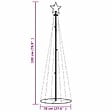 VIDAXL - vidaXL Arbre de Noël cône Blanc chaud 108 LED 70x180 cm - vignette