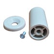 ZURFLUH FELLER - Butee Ronde Pour Lame Finale Lg40 Mm Gris 7035 Avec Rondelle Et Vis Lg20 - vignette