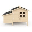 ID MARKET - Poulailler sur pilotis XXL avec pondoir en bois - vignette