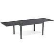 ID MARKET - Salon de jardin POLY table extensible 135-270 CM et 12 chaises gris foncé - vignette