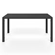 ID MARKET - Salon de jardin MADEIRA table 150 cm et 6 chaises cordage et textilène noir et rotin clair - vignette