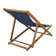 OVIALA - Lot de 2 chiliennes en acacia inclinables 3 positions bleu foncé - Houlgate - vignette