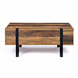 ID MARKET - Table basse plateau relevable rectangulaire AUSTRIA bois pied épingle - vignette
