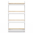 ID MARKET - Bibliothèque murale enfant PAULETTE 4 étagères blanc et bois - vignette
