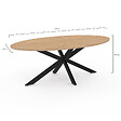 ID MARKET - Table basse ovale ALIX 110 cm pied araignée bois et noir - vignette